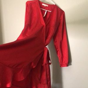 - SALE 💕NWT holiday 🎄Loft Plus size red wrap dress sz 16